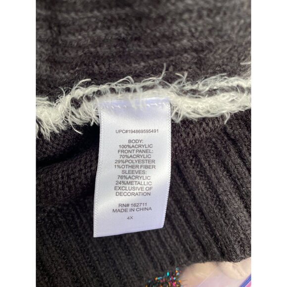 Christmas Sweater With Santa & Reindeer Design Funny Size 4X - Picture 6 of 9